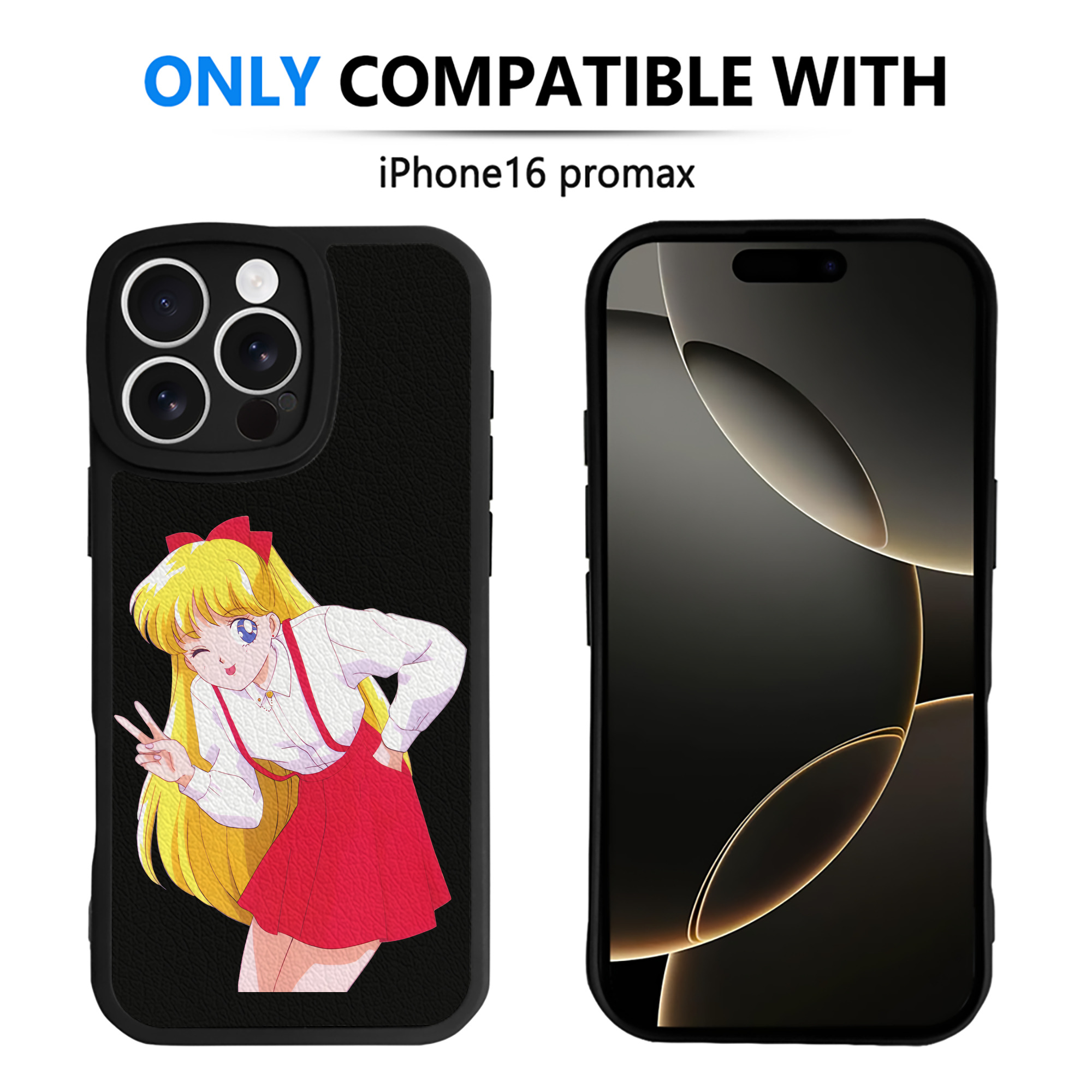 （画像用） 美少女戦士セーラームーン 愛野 美奈子 あいの みなこ Sailor Moon Aino Minako 【iPhone 16シリーズ対応】シリコンスマホケース（レザー調） 材質：シリコン